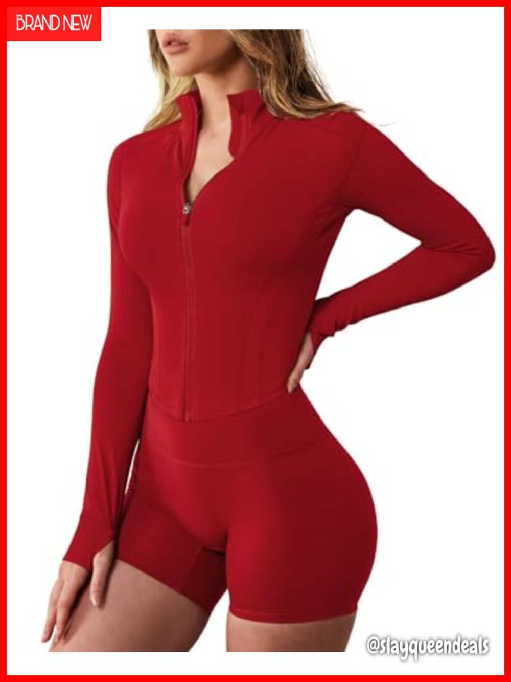 Women's Lightweight Zip Up Crop Workout Jacket Slim Fit Thumb Holes Gym